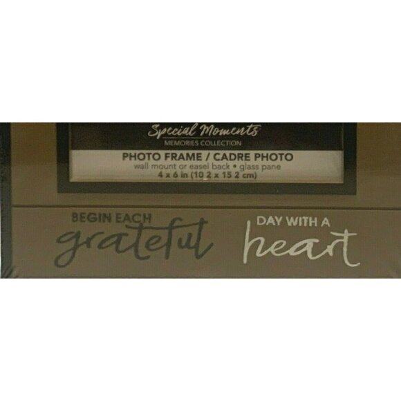 Special Moments Photo Frame 4x6 in Begin Each Day With A Grateful Heart - Picture 3 of 5